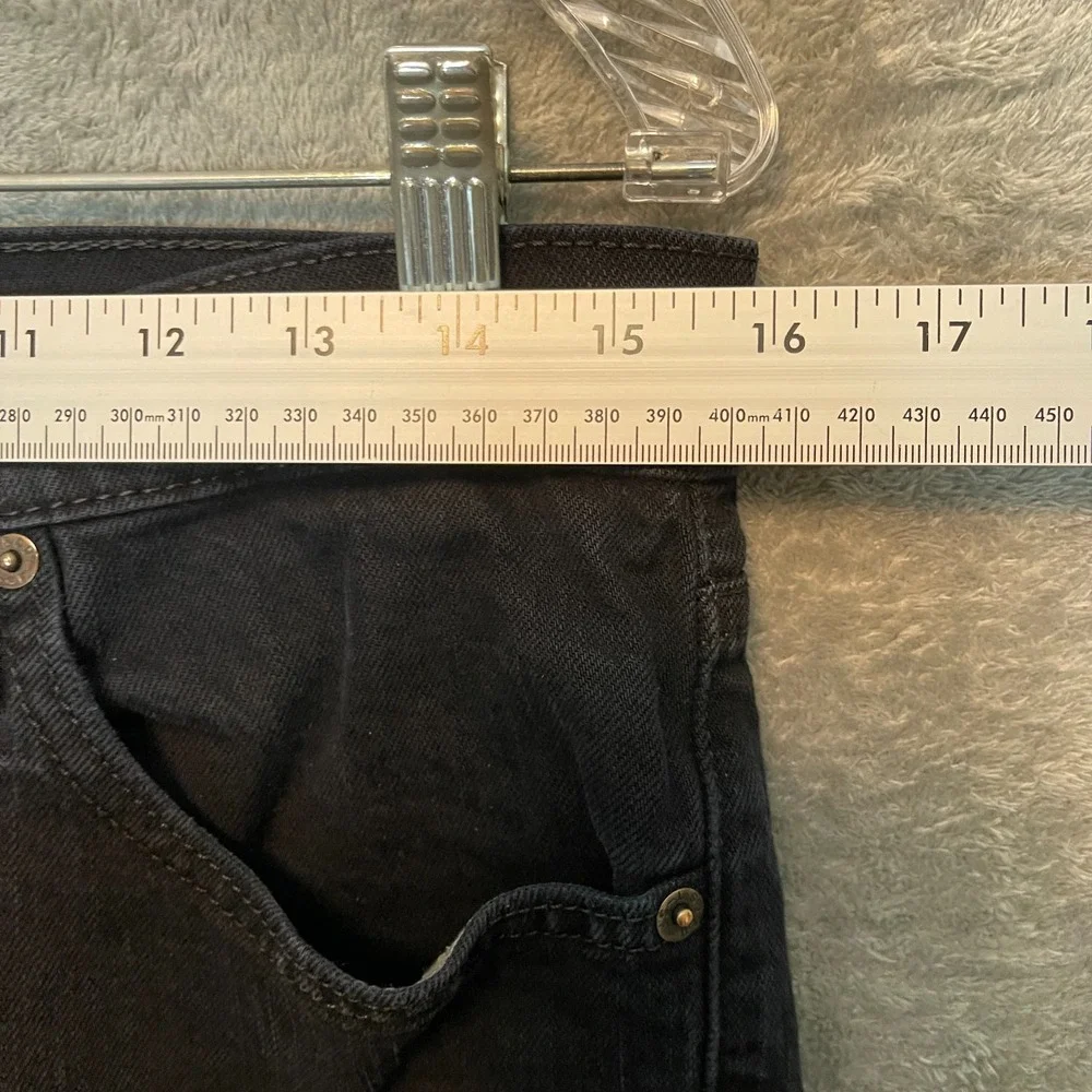 Levis 511 Mens 32x34 Slim Taper Mid Rise Stretch Black Casual Preppy Denim Jean